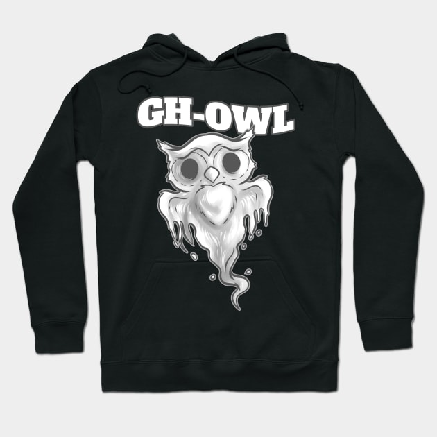 Gh-owl Instead Of Ghoul Spirit Owl Halloween Hoodie by SinBle